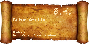Bukur Attila névjegykártya