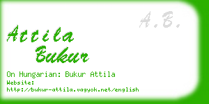 attila bukur business card